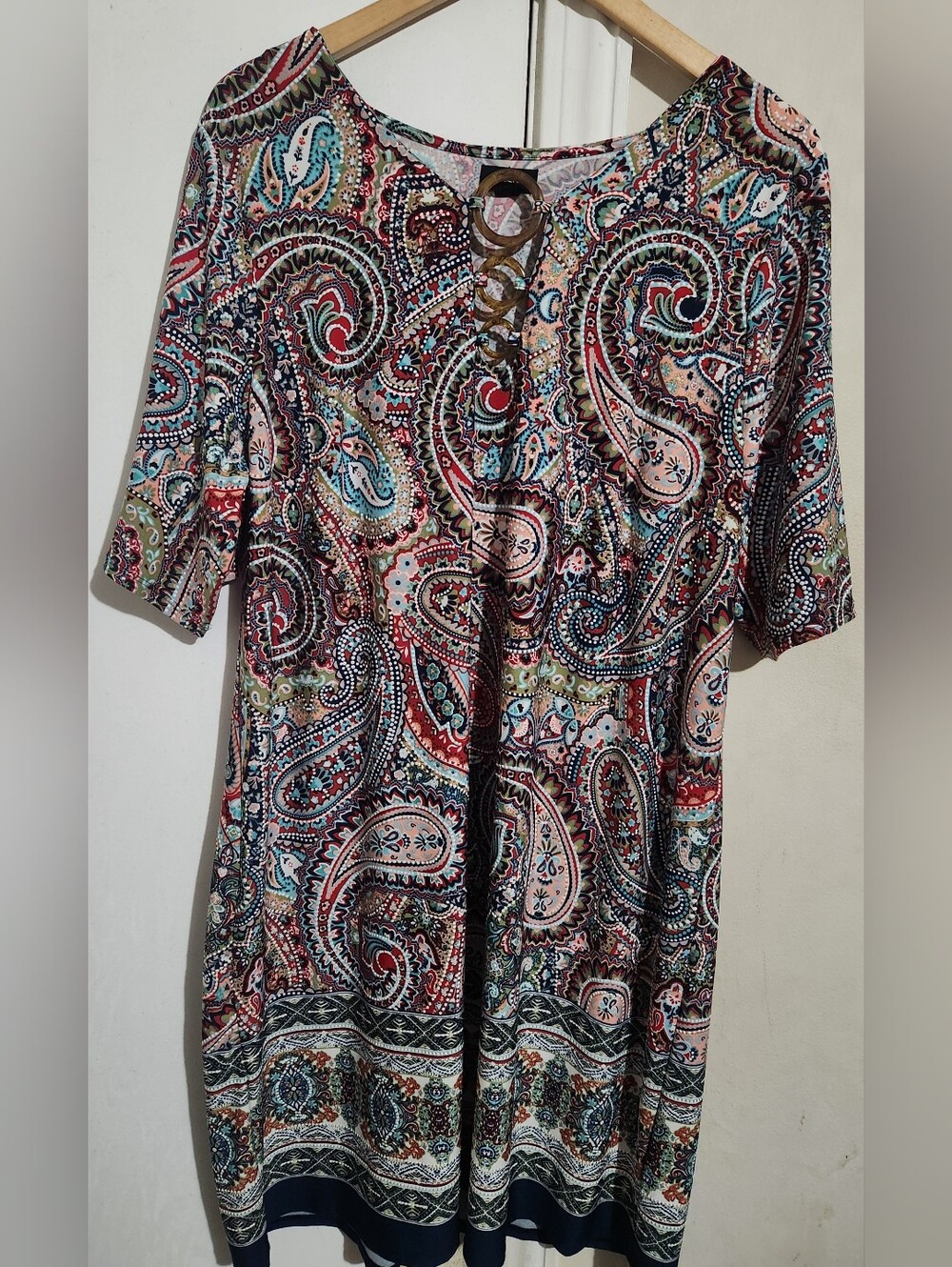 Tacera Paisley Print Dress